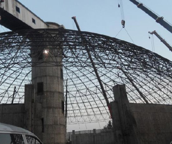 东营网架分条或分块安装法